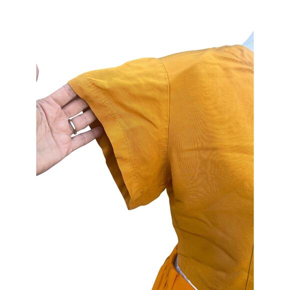 Vintage Women's Crop Blouse & Skirt Set Yellow Size Medium - Picture 6 of 6